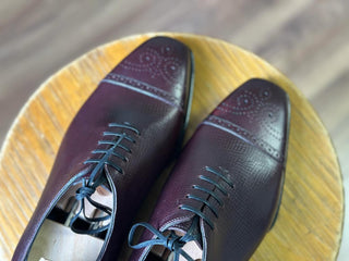 HAYDEN - BURGUNDY WHOLECUT CAP TOE LACEUPS