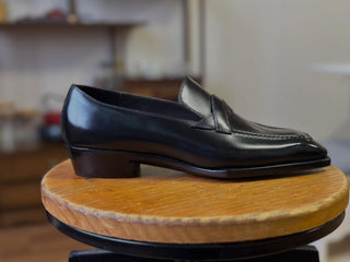 FELTON - BLACK BOX CALF PENNY LOAFERS