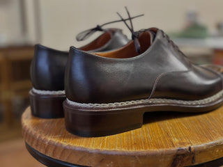 AIDEN - DARK BROWN CAP TOE OXFORDS LACEUPS