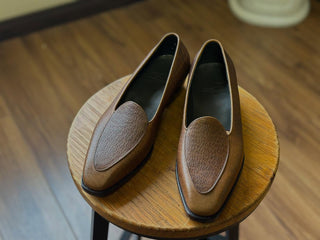 DUNCAN FIDDLEBACK | TAN LEATEHR BISON LOAFERS