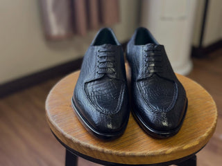 DASH - BLACK ALLIGATOR SPLIT TOE DERBY