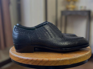 DASH - BLACK ALLIGATOR SPLIT TOE DERBY