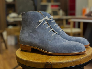 DALE - SKYBLUE WHOLECUT DERBY BOOTS