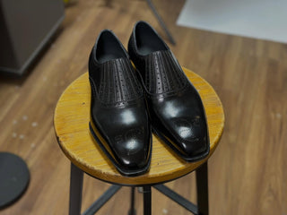 DEACON - BLACK LEATHER BOX CALF SLIP ON