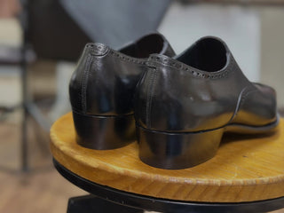 DEACON - BLACK LEATHER BOX CALF SLIP ON