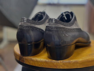 ORSO - GREY PATINA & GREY SUEDE LACEUPS
