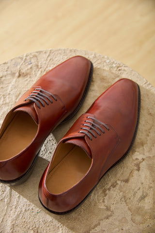 ROOK 02 - TAN LEATHER DERBY