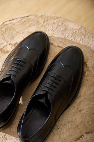 RIDGE 06 - BLACK WINGTIP LACEUPS