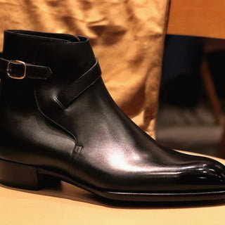 MASSIMO - BLACK JODHPUR BOOTS WITH BELT