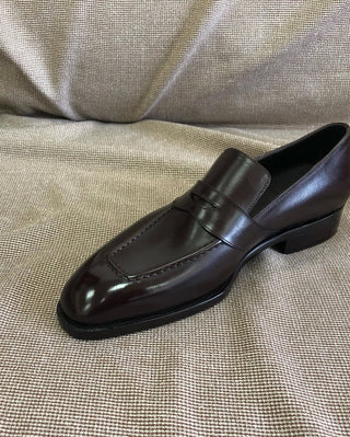 BRADY - RED BROWN LEATHER PENNY LOAFERS