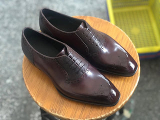 LORENZO - DARK BROWN BROGUE OXFORDS LACEUPS